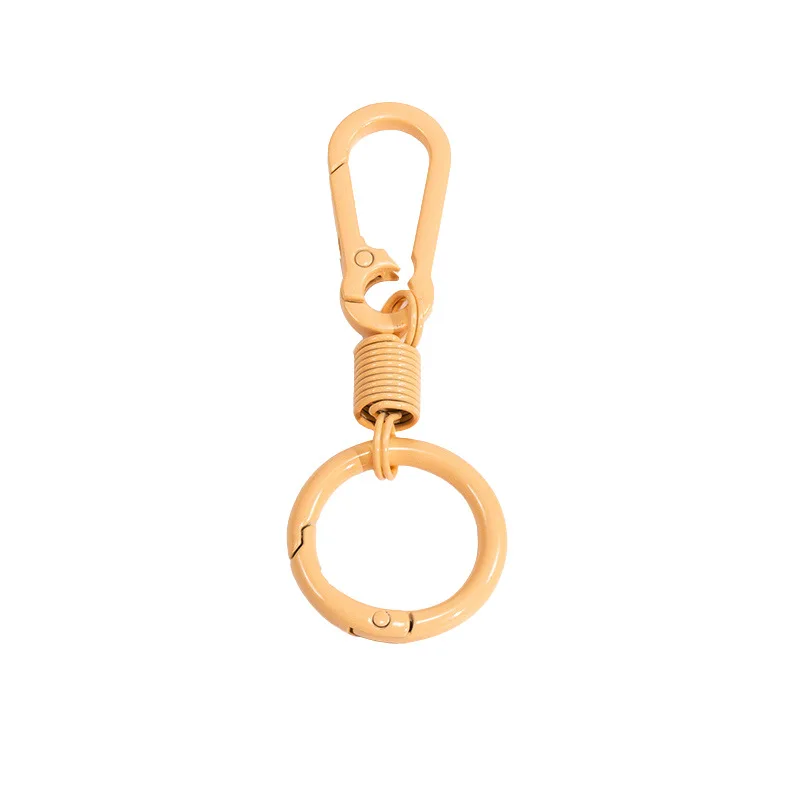 2pcs Colorful Spring Keychain Carabiner Buckle Key Rings