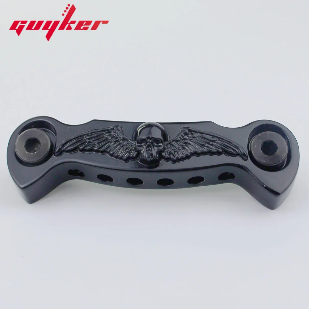 GUYKER Electric Guitar Bridge Stop Bar Tailpiece Skeleton Wings With Studs For EPI LP SG Guitar Four Colors Available