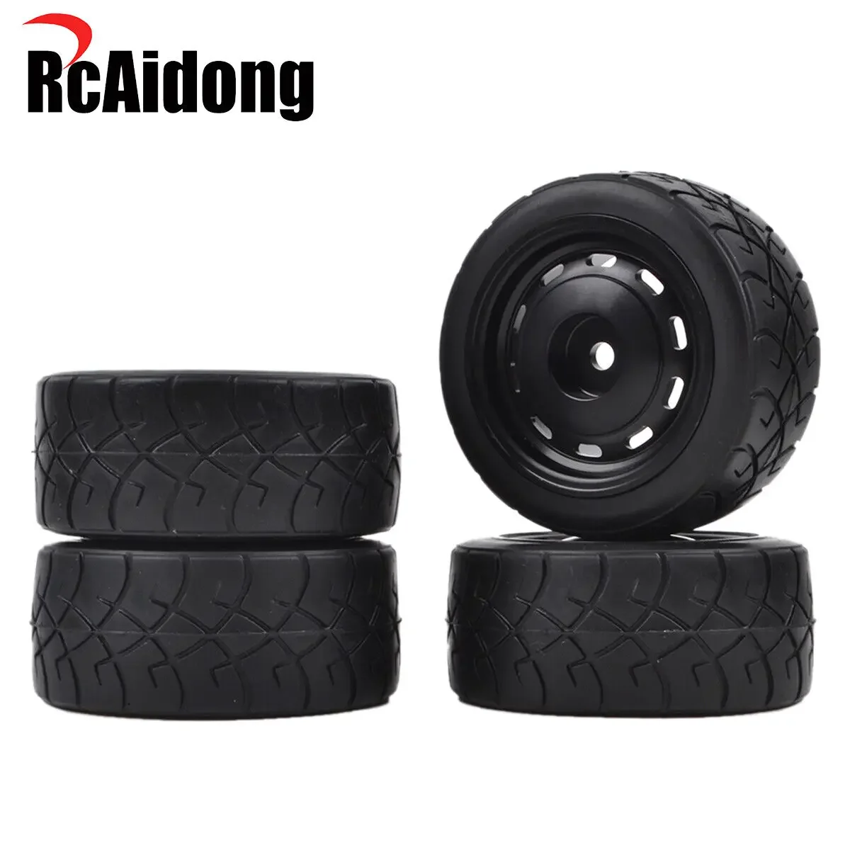 Aluminum Wheel Rim w/ Rubber Tires for Tamiya M-07 M-08 M-03 M-04 M-05 M-05Ra M06 Pro SW-01 Mini M-Chassis Upgrades