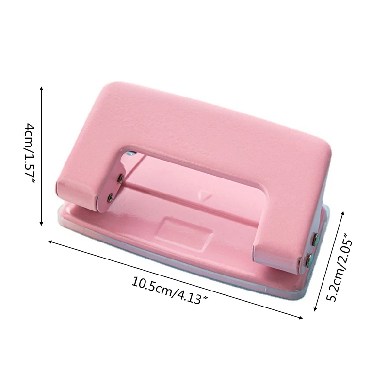 Portable Paper Hole Puncher with Chip Storage Tray Double Hole Tool 10 Sheets Capacity for Binding Album