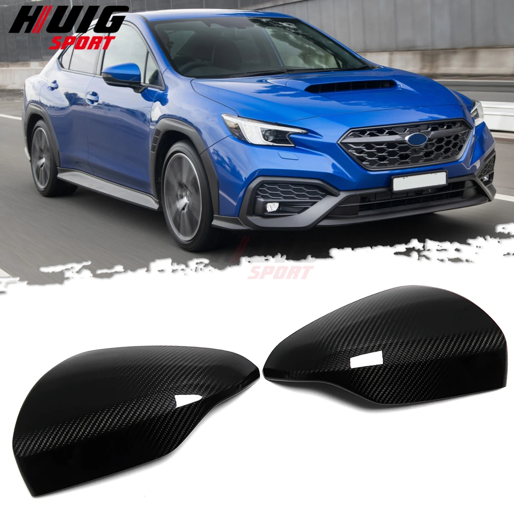 

2pcs Carbon Fiber Car Side Rear View Mirror Cap Shell Cover Trim For Subaru WRX S4 STI VB 2022 2023 2024 Exterior Accessories