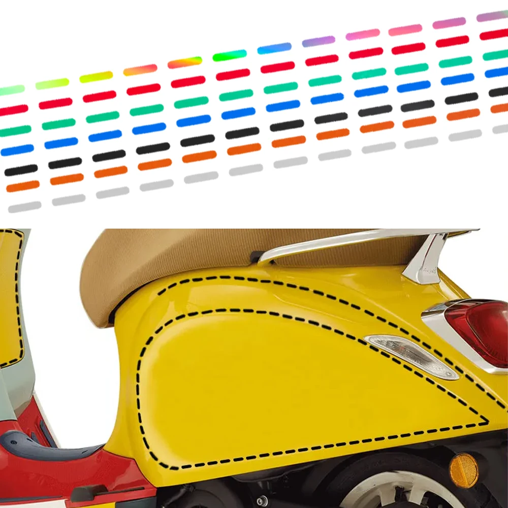 Pegatinas Decorativas para Motocicleta con Líneas Punteadas, para Vespa 946 Primavera Sprint GTS Super GTS 125 250 GTV 300 LX PX 125 150