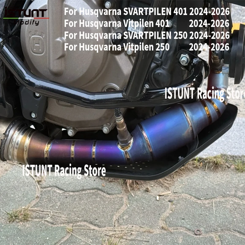For Husqvarna SVARTPILEN Vitpilen 250 401 2020 - 2026 Front Mid Link Pipe Motorcycle Exhaust System Connect Original Muffler