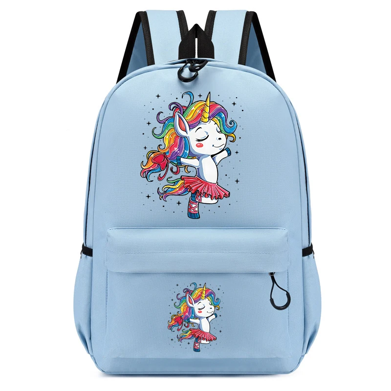 Mochilas escolares de nailon para niñas, bolsa de libros de dibujos animados de Ballet de caballo, Mochila para niños, Mochila para estudiantes, Mochila de jardín de infantes