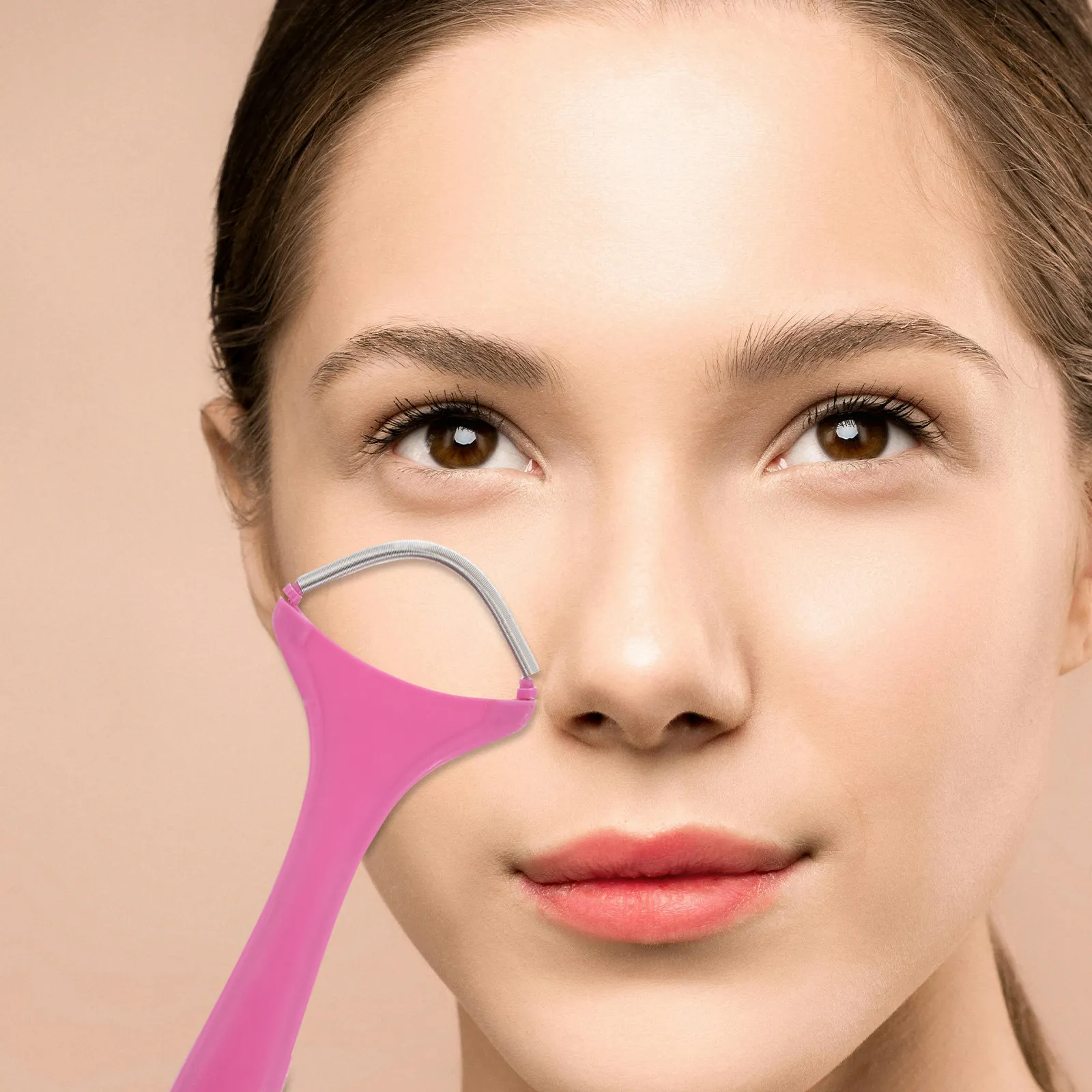 Spring Facial Hair Remover for Women Handheld Epilator Effective Manual Facial Hair Removal Device Sweat Absorbing Gentle Skin