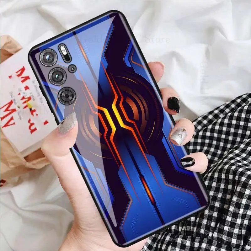 For ZTE nubia Red Magic 9 Pro Plus Machine Pictorial Tempered Glass Phone Case For Red Magic 8S 8 Pro Plus 7S 7 9 Pro Hard Cover