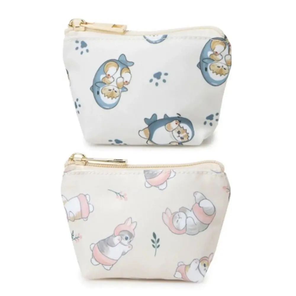 

Портативная косметичка с рисунком кота на молнии, большой вместительный органайзер для туалетных принадлежностей, нейлоновая косметичка для женщин, леди и девочек
