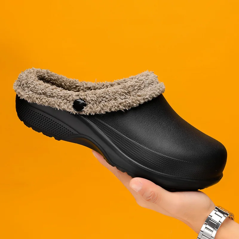 Cotton shoes new winter velvet home couple slippers men's thick soled outer wear warm cotton slippers