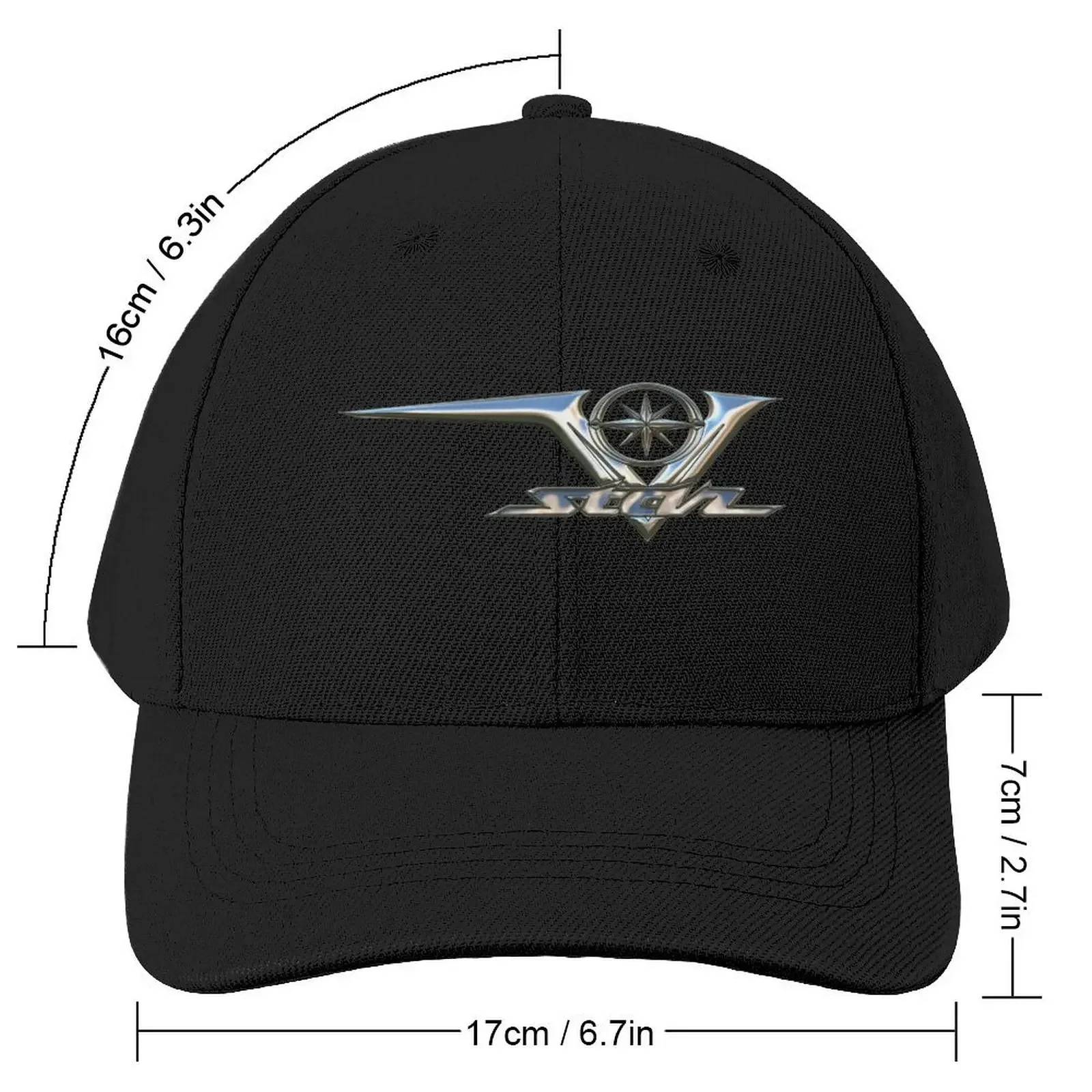 V Star 250, 650, 950, 1100, 1300, 1900 Logo 3 Chrome 2 Baseball Cap Golf Sunhat New Hat Women's Men's