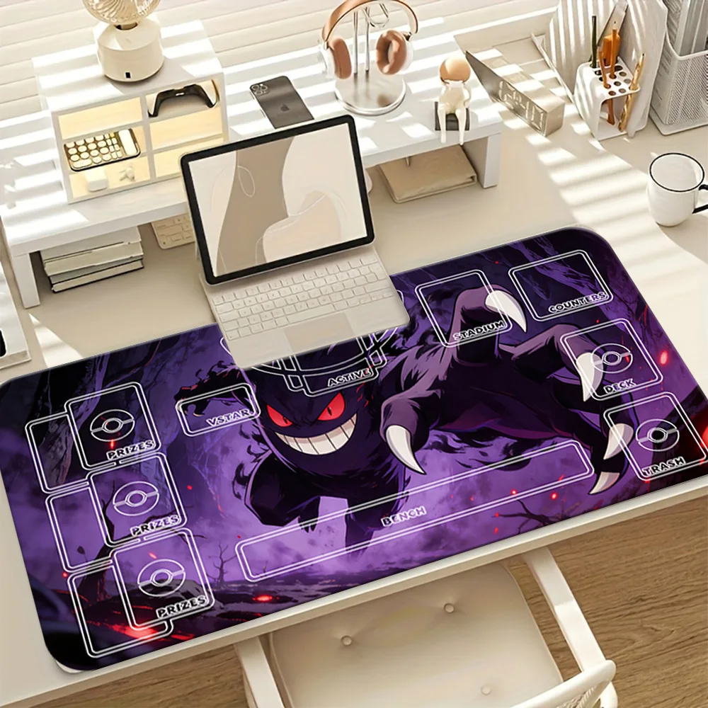

Gengar Pokemon TCG Playmat Large Extended Gaming Mouse Pad Non-Slip Desk Mat for Card Game Gamer Office