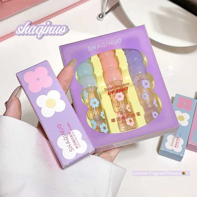 ミラー効果のある透明なオイル,保湿,ひび割れ防止,光沢のある細かいリップグロス,保湿ガラス