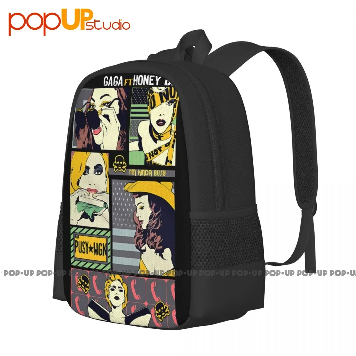 Lady Gaga Ft. Honey Bee Beyonce Backpack Large Capacity Bookbag Creative Eco Friendly Bags For Travel