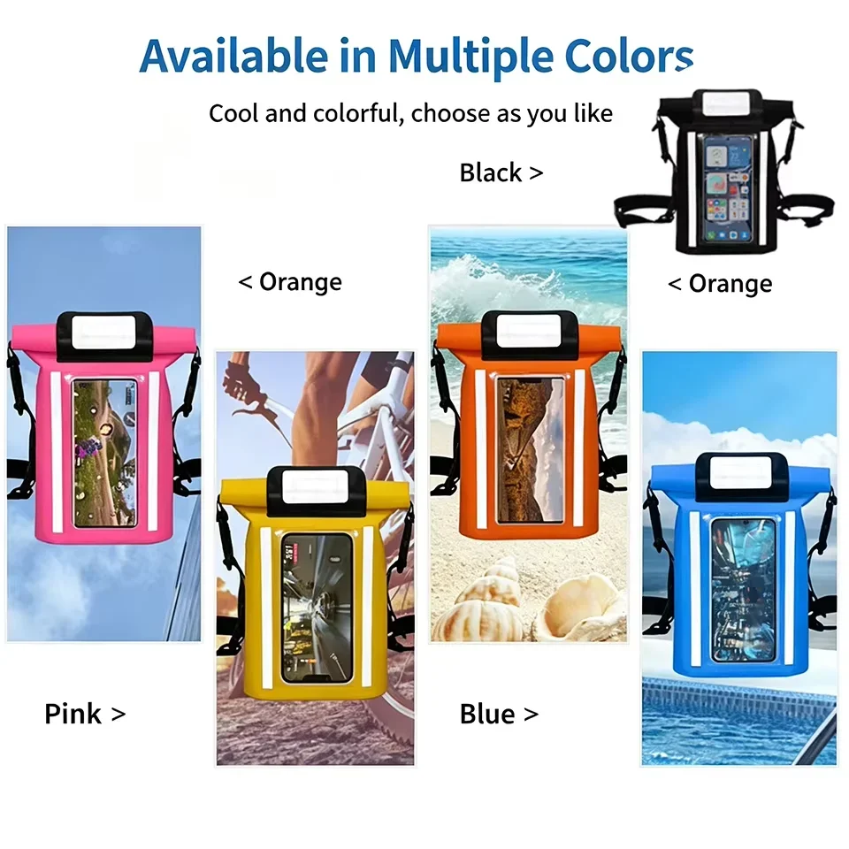 3L PVC Universal Waterproof Dry Bag Swimming Backpack Touchscreen Phone Pouch Boating Rafting Surfing Outdoor Travel Storage Bag