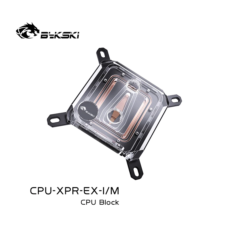 Bykski akrylowy blok wodny procesora dla INTEL LGA1700/1800/115X/AMD Ryzen 9 AM5 AM4 0.08mm mikrokanalowy radiator chłodnicy wodnej