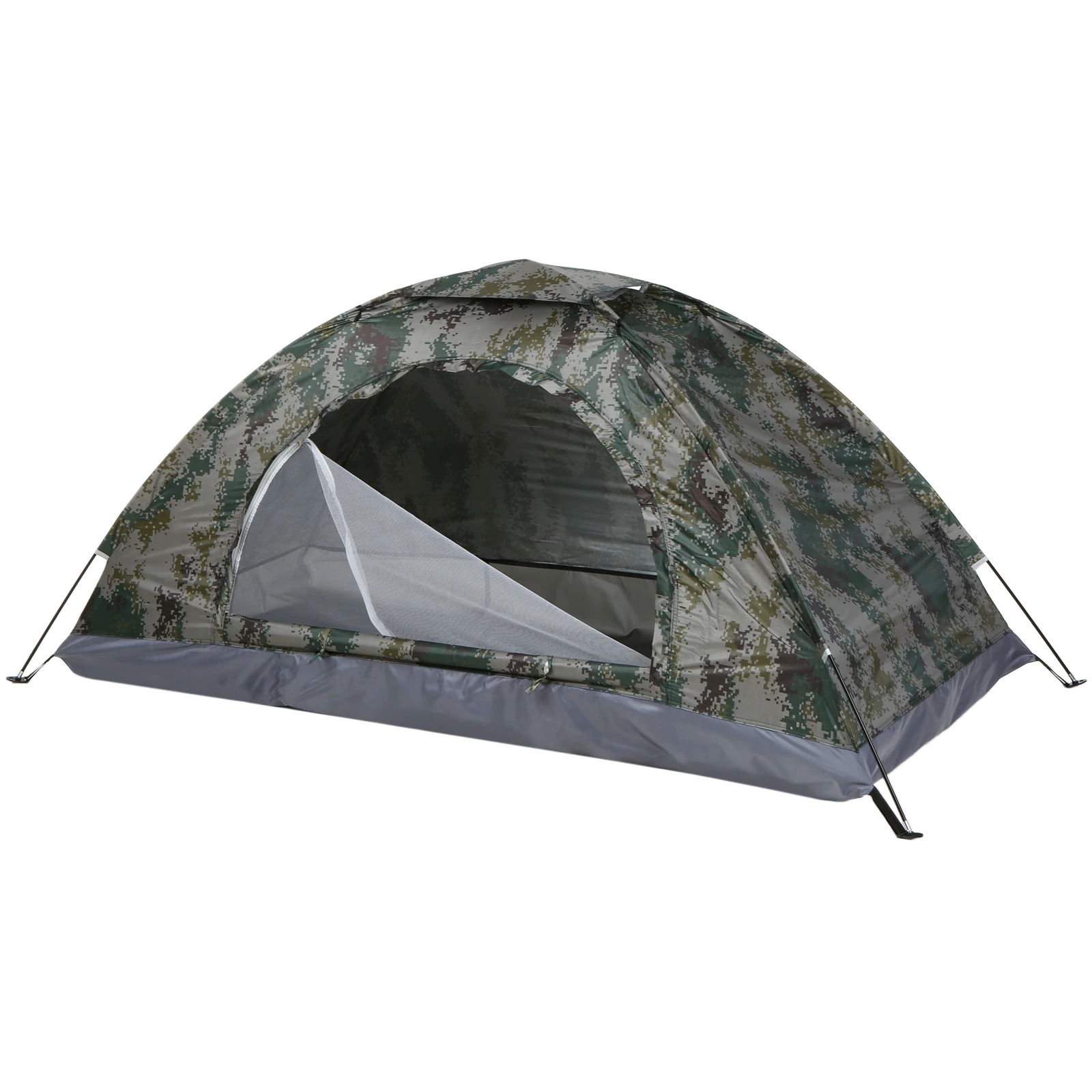 Camping Tent Single Layer Portable Tent Anti-UV Coating UPF 30+ for Outdoor Beach Fishing