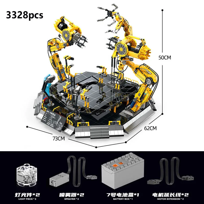 Em estoque 3328 pçs 991-1 moc técnico mk44 robô plataforma blindada blocos de construção tijolos modelo brinquedos para crianças presente conjunto