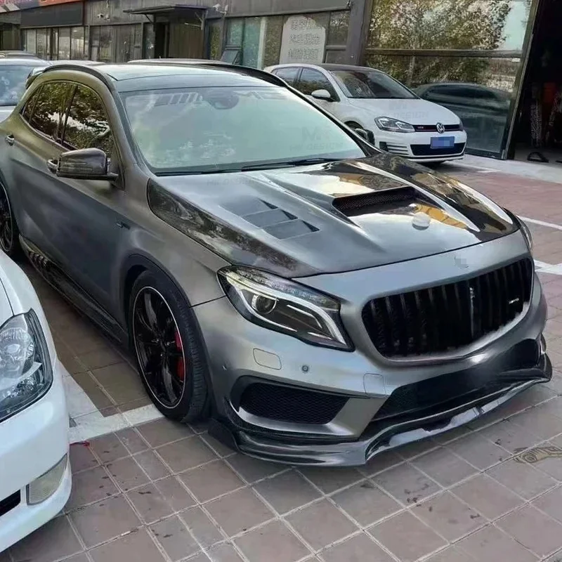 Yatilans Selected Durable Car PartsReal Carbon Fiber Front Engine Hood Fit 2014-2017 GLA45 W176 Auto Part