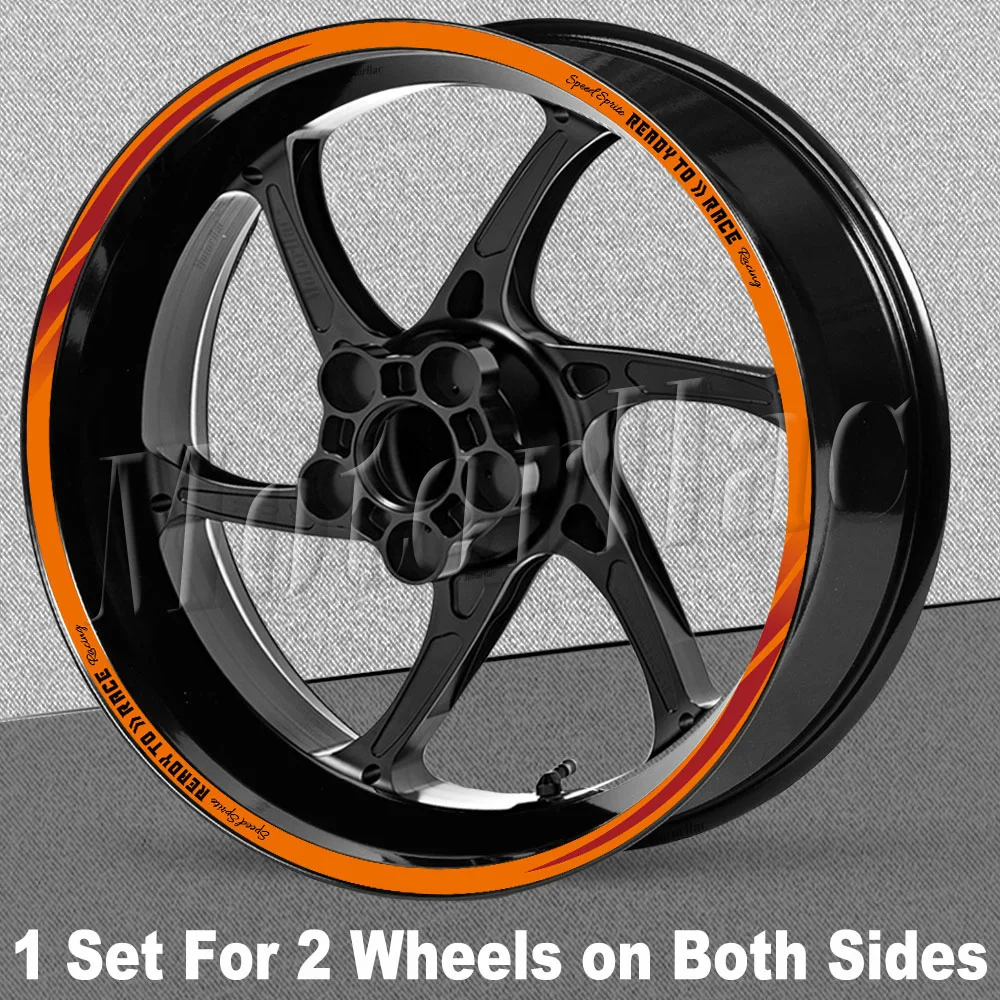 Reflektierender Motorrad-Radaufkleber Felgen-Naben-Streifenaufkleber READY TO RACE für KTM Duke 250 390 690 890 1290 1390 Super Duke R – Detail 2