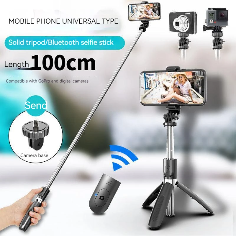 4 In1 Wireless Bluetooth Selfie Stick Tripod Phone Stand Foldable Monopods Universal for Smartphones Sports Action Cameras