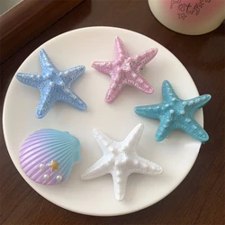 Creative Multicolor Simulation Shell Starfish Hair Clip Fun Sweet Cute Cool Aesthetic Trendy Summer Hair Accessories for Women