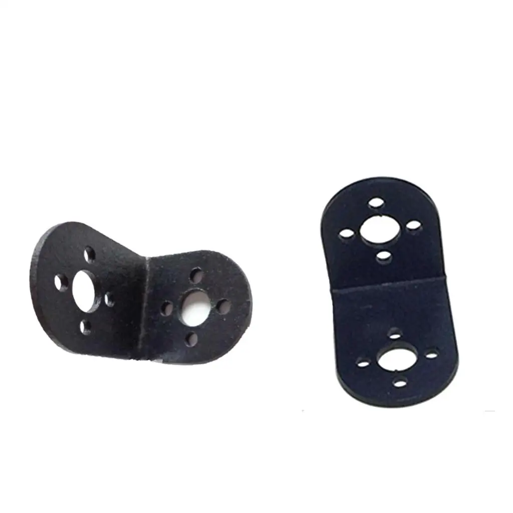 2Pcs Black Metal L-Shaped Beam Bracket for Robot Arm /Humanoid Robot / Servo