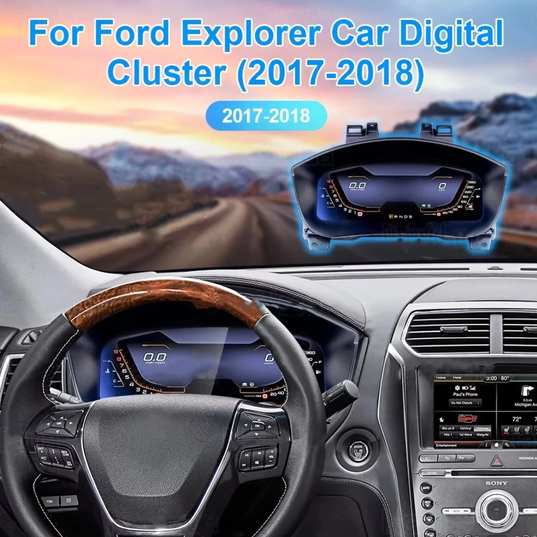 

12.3 Inch LCD Dashboard Car Digital Cluster Auto Speedometer Virtual Cockpit Instrument For Ford Explorer 2011-2019