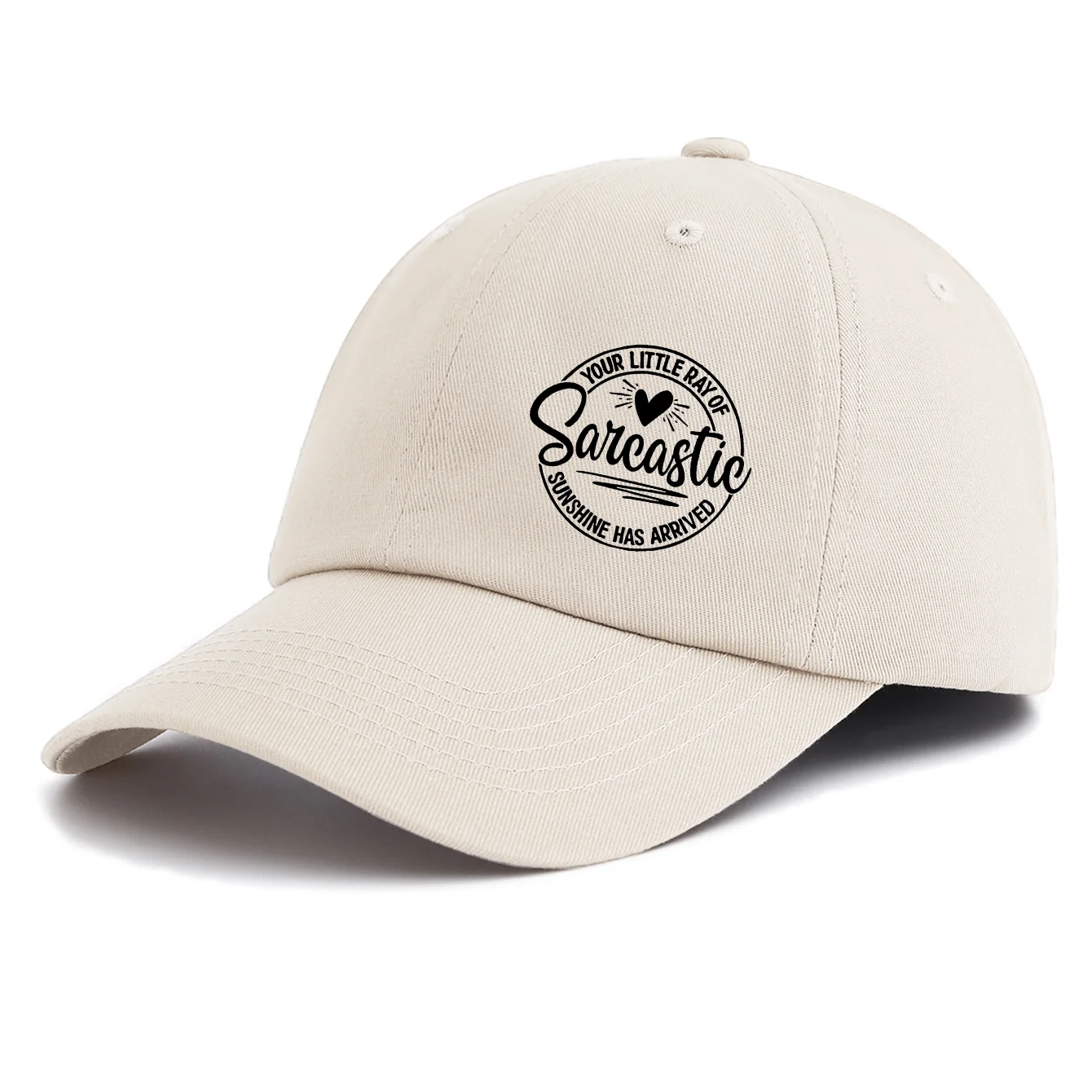 1pc Sarcastic Sunshine Print  Baseball Cap for Adults,Minimalist Retro Style Casual Soft Adjustable Dad Hat,Perfect As Gift