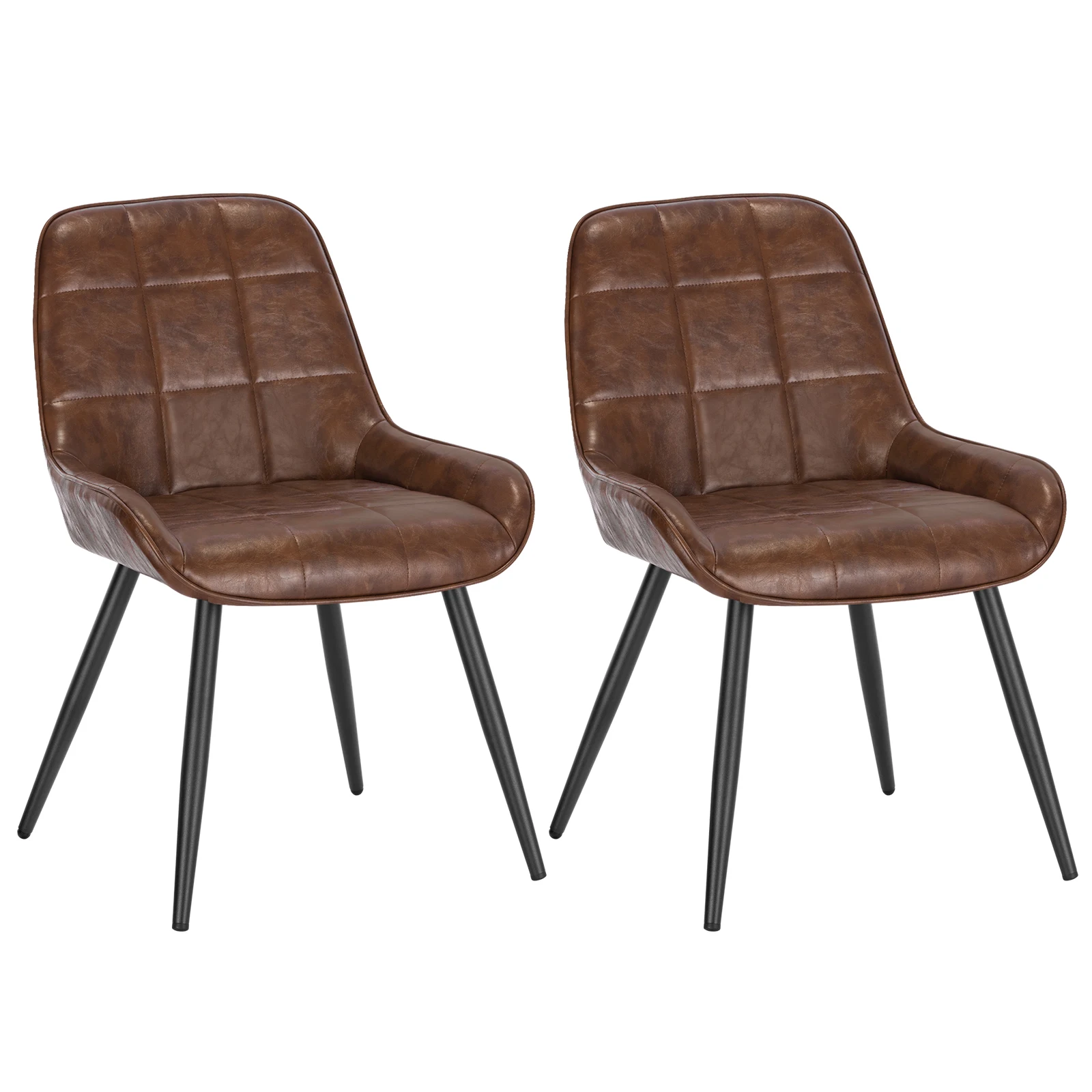 WOLTU 2 STKS/SET Ergonomische fluwelen eetkamerstoelen Scandinavische ontspannende stoelen met rugleuning voor keuken, woonkamer, slaapkamer