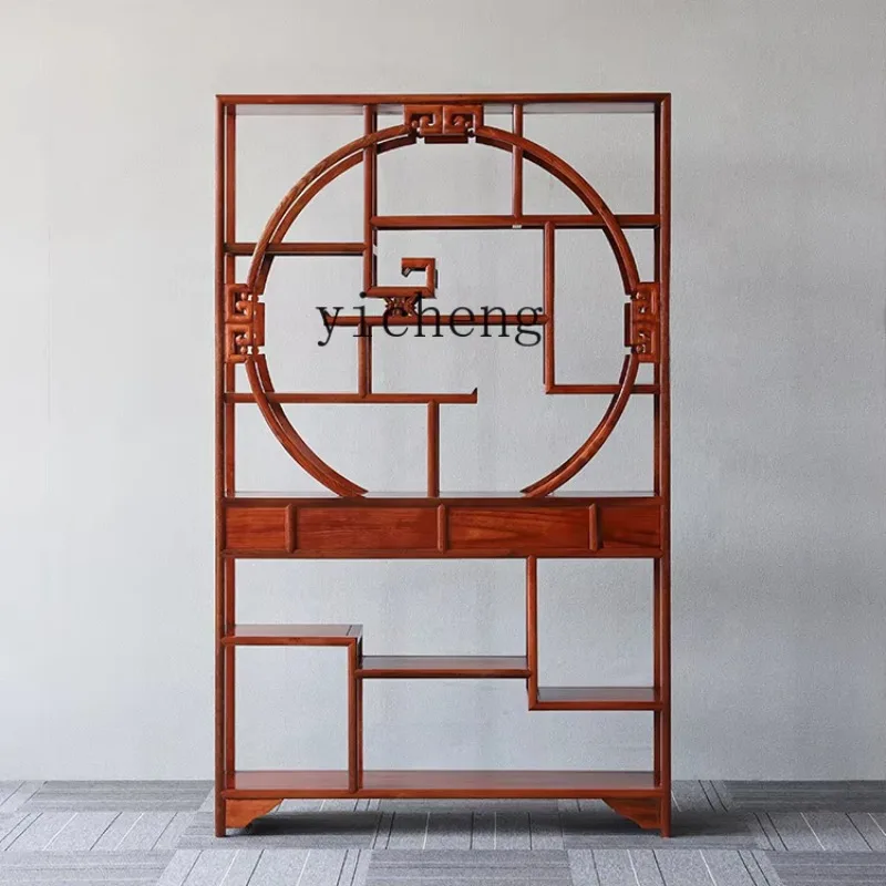 

GZ solid wood Chinese Bogu rack antique tea display cabinet living room partition rack
