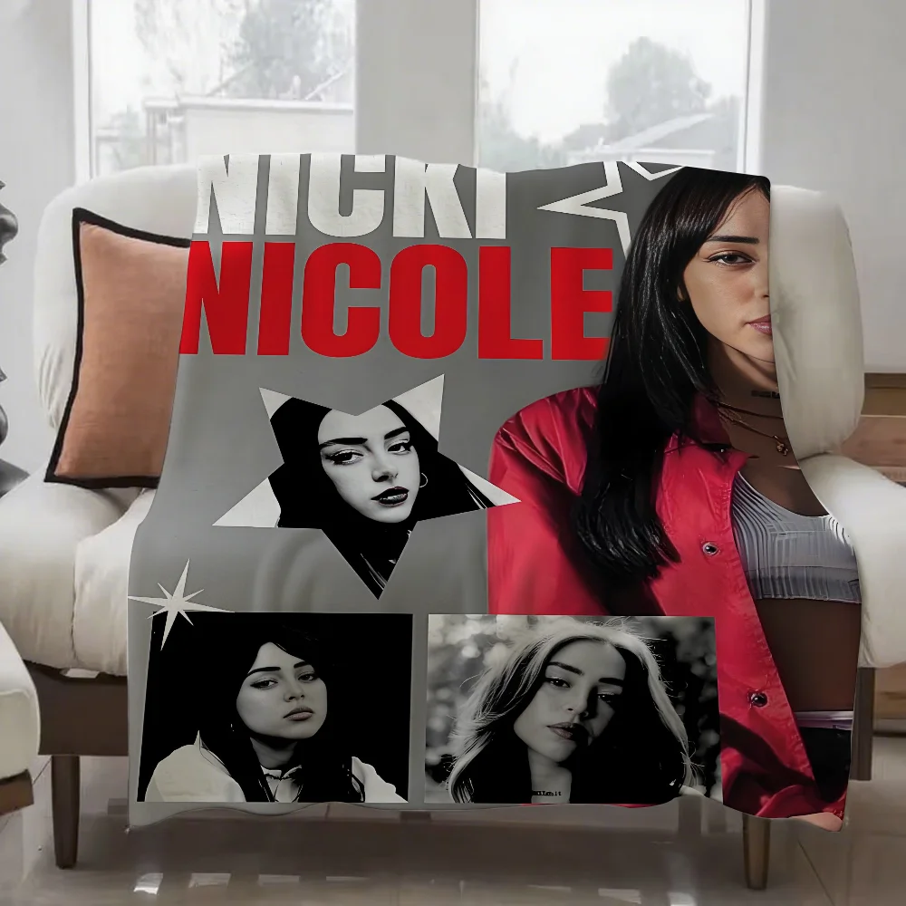 بطانية نيكي نيكول سينجر ألما هدية مثالية للأريكة والمكتب والسرير والطائرة والسفر والنوم والقراءة والاسترخاء والتخييم #1