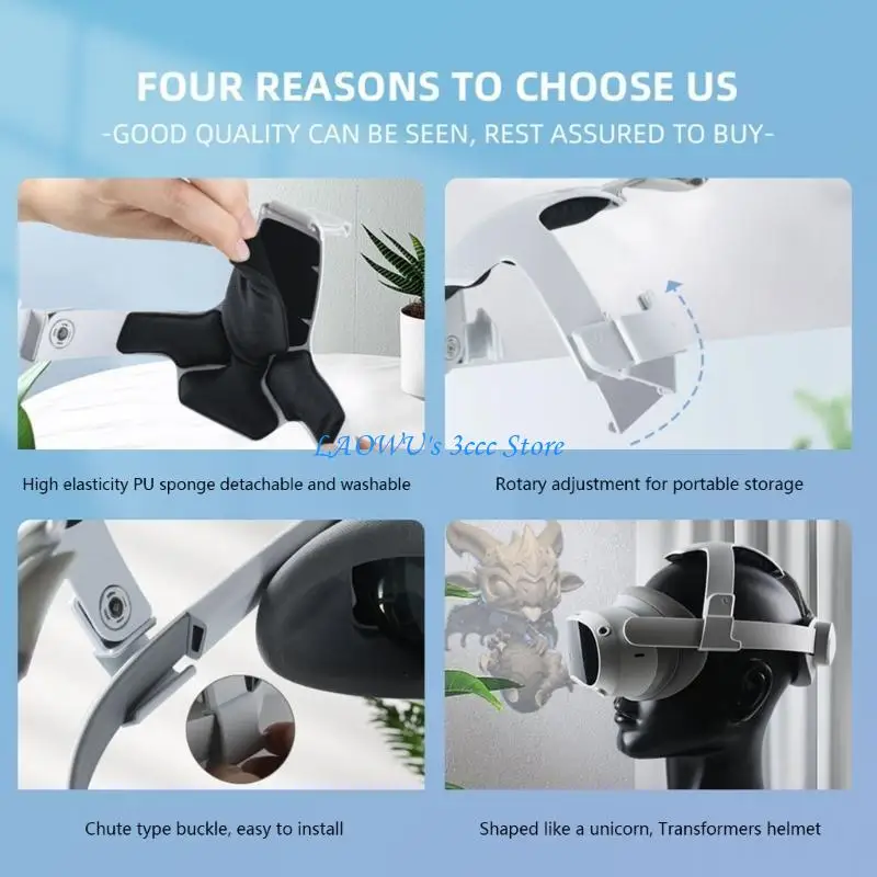 

Y8AD Headset Head Strap Headband for Pico 4 Headset for Children and Adults