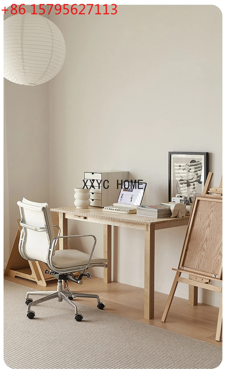 Home Simple Modern Desk Birch Multi-Layer Board Nordic Style Dining Table Home Desk Learning Writing Desk furniture living room
