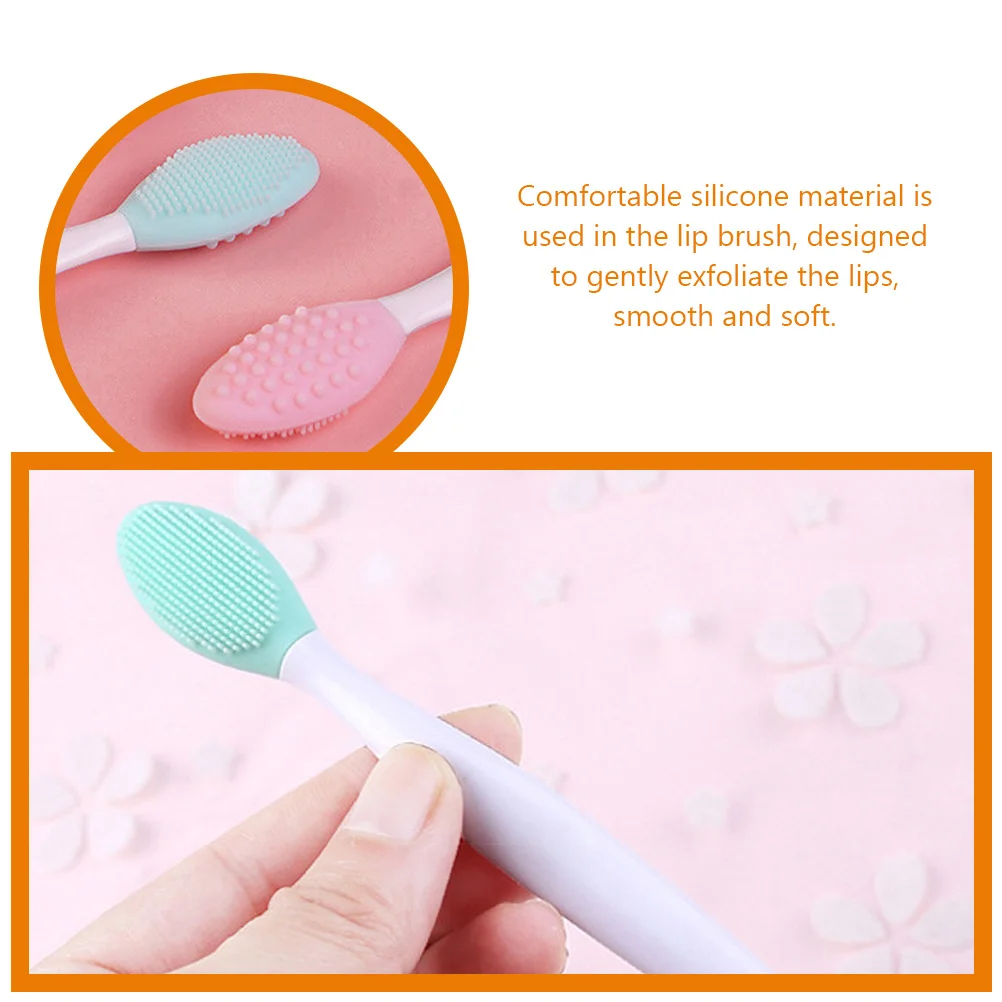 5 Pcs Small Exfoliating Brush Silicone Lip Face Tool Scrub Scrubber Lips Exfoliate