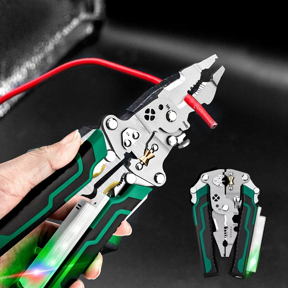 

Складной инструмент для зачистки проводов, дизайн шкива, многофункциональный электрик, разделитель проводов, плоскогубцы для намотки проводов, обжимные клещи, ручной инструмент