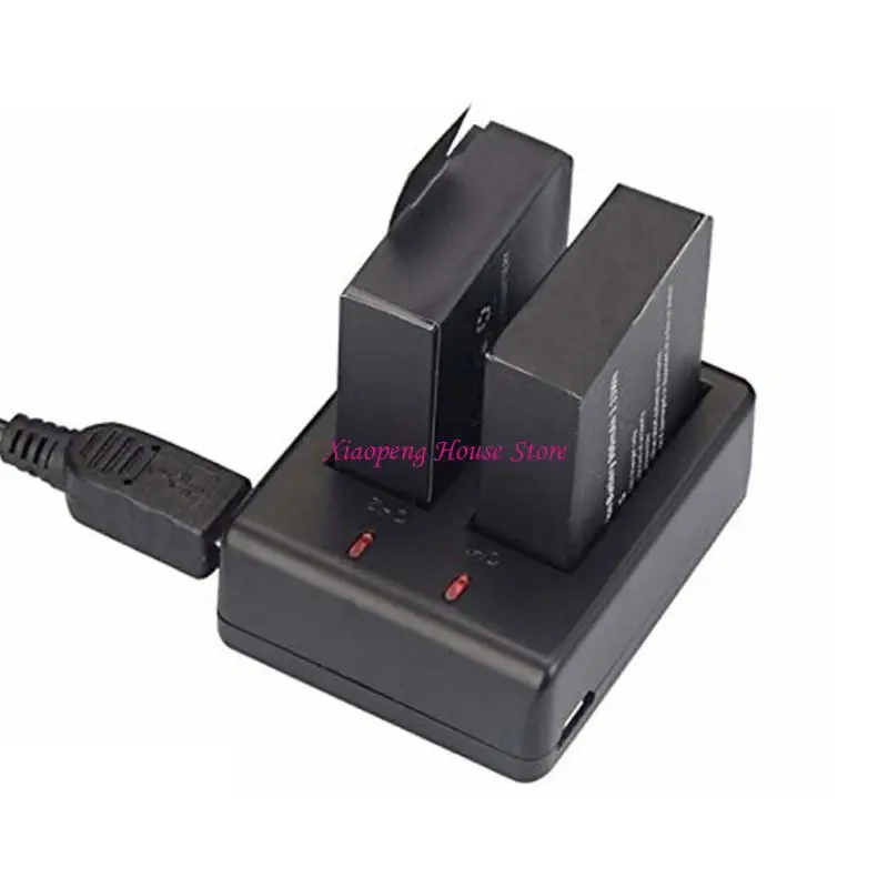 Double Slot Battery for EKEN J4000/H9R Camera Compact and Efficient 77JC
