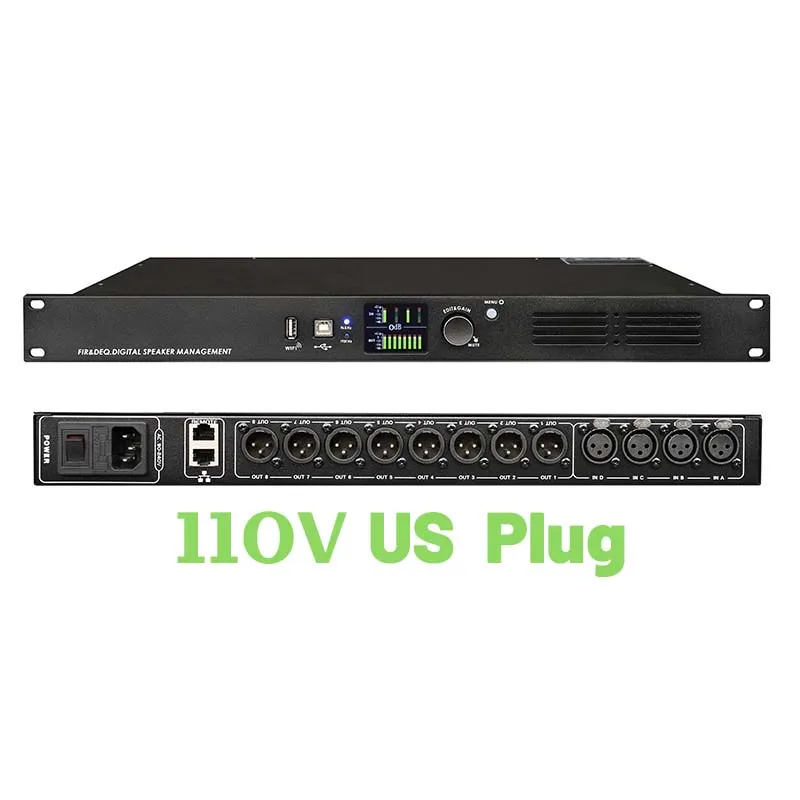 Paulkitson DA48 Professional Digital Audio Processor 4In 8Out DSP Audiophile Effect Equipment With FIR Speaker Management System image 3