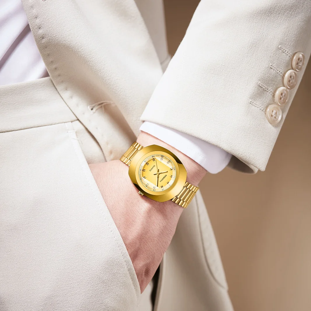 ساعة ذهبية شخصية الأعمال وسيم عصرية كاجوال كوارتز