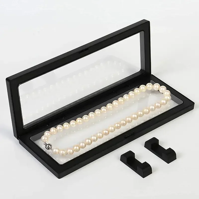 

2026 Top Quality Dust Free Anti-Oxidation 3D Floating Frame Jewelry Display Box for Coins Necklaces Bracelets Home Bedroom Decor