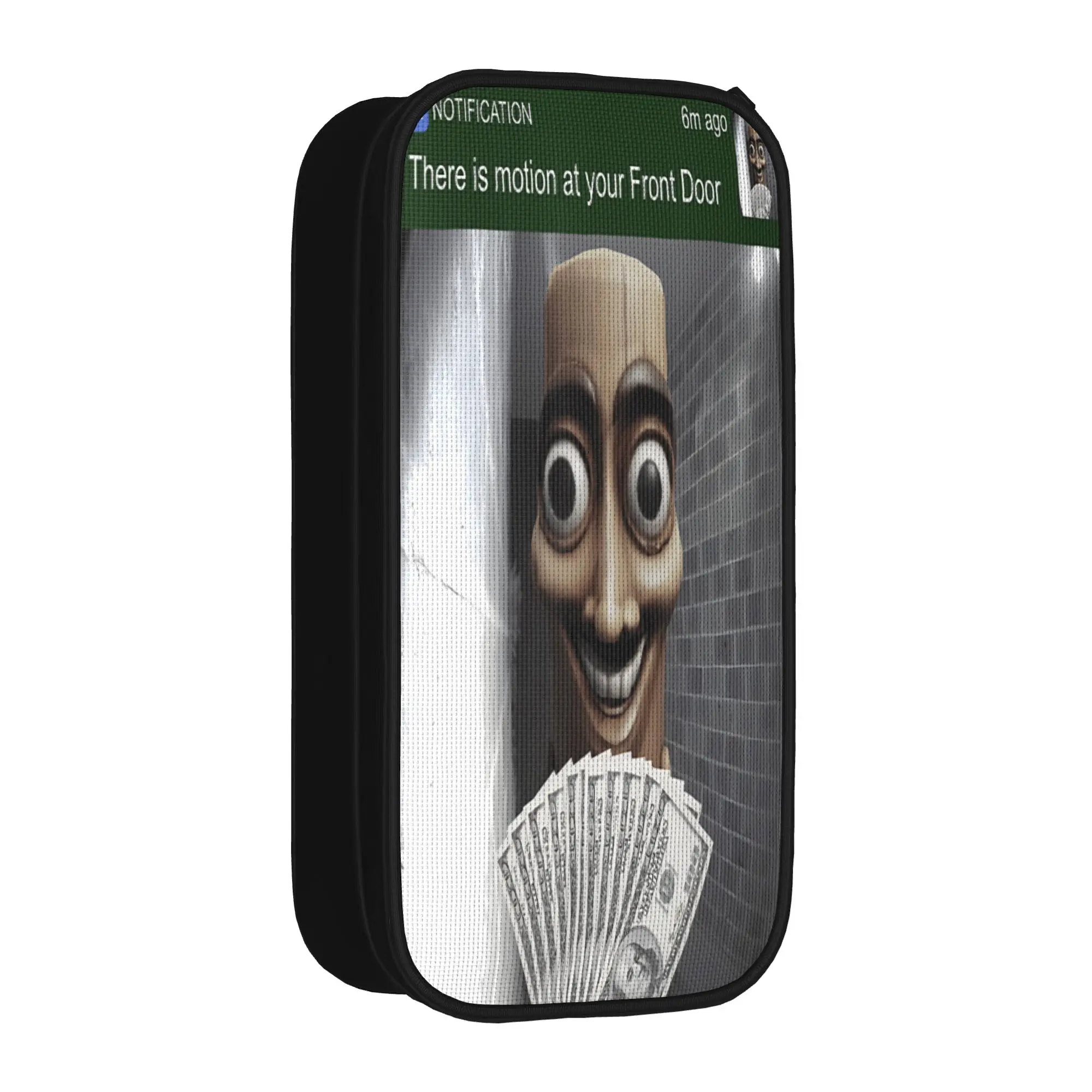 There is Motion at Your Front Door Tung Tung Tung sahur Meme Pencil Case Pencil Box Boy Canvas Vintage School Pencil Cases