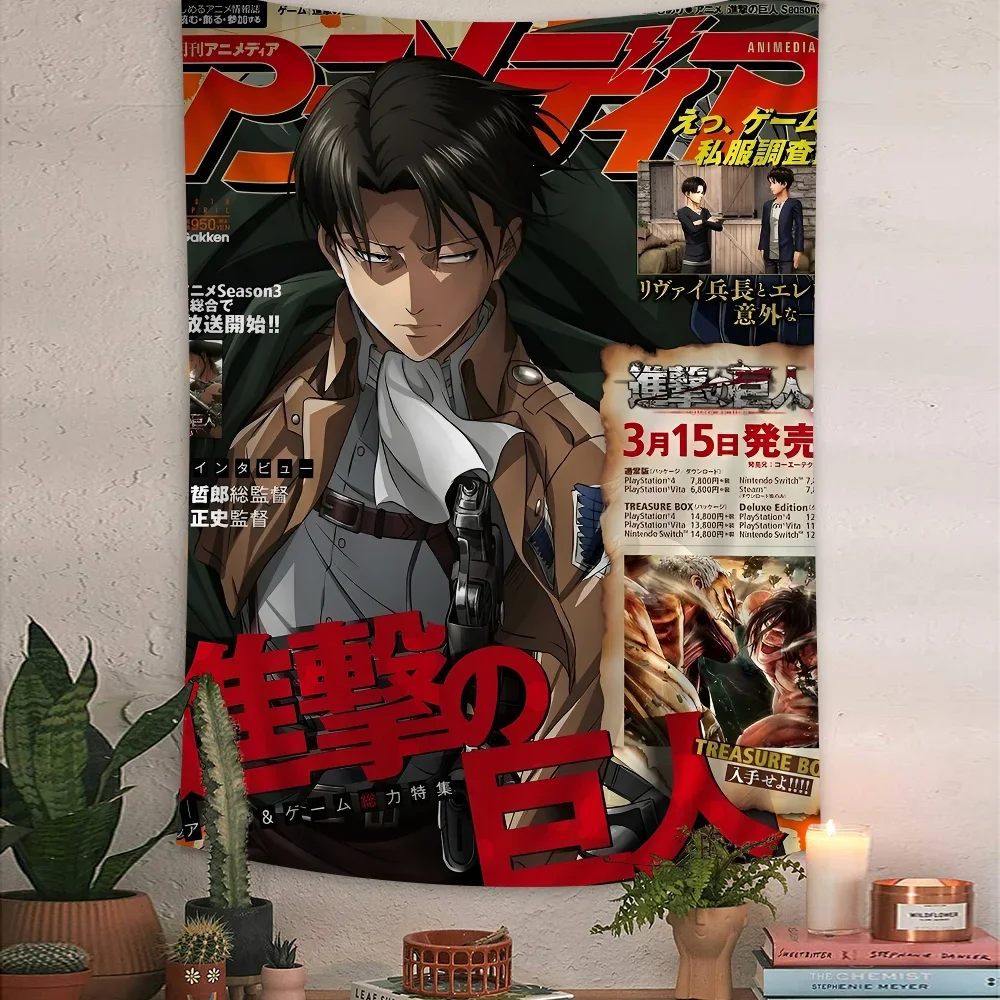 Shingeki No Kyojin Hanging Bohemian Tapestry Hanging Tarot Hippie Wall Rugs Dorm Japanese Tapestry