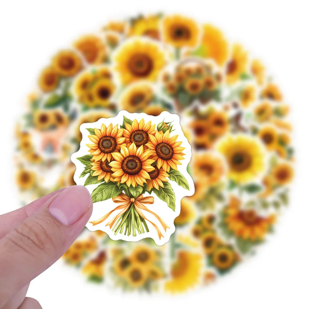 10/30/60 قطعة جديد عباد الشمس الكتابة على الجدران ملصقات الكرتون شخصية ملصقات الزخرفية DIY بها بنفسك الغيتار الهاتف كوب ماء سكيت #3