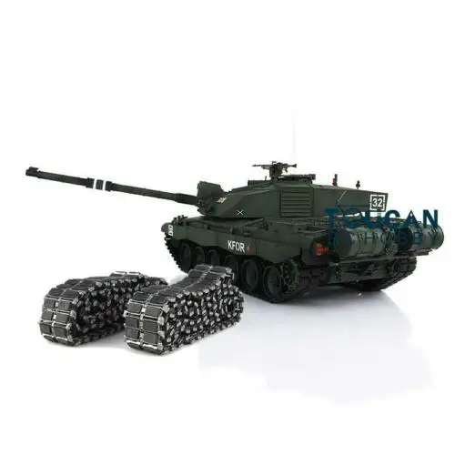 Zabawki Heng Long 1/16 Dark Green 7.0 Challenger II RC Tank 3908 Radio Control Vehicle Cars Metal Tracks W/ Rubbers for Boy TH17752