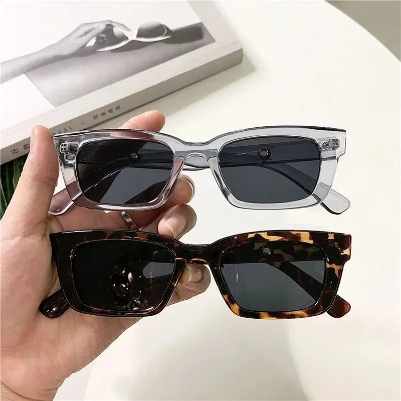 Rectangle Vintage Sunglasses Designer Retro Sun Glasses Female Lady Eyeglass Cat Eye Sunglasses