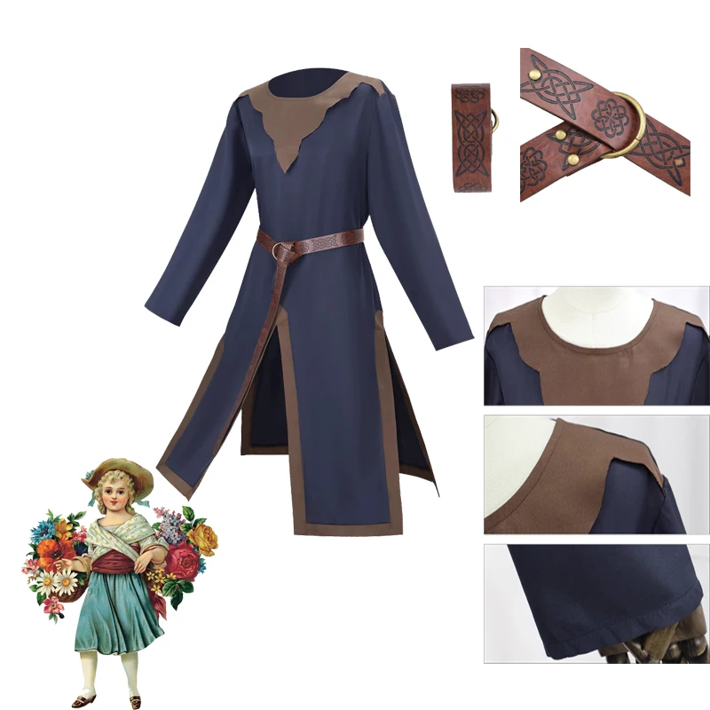 

Medieval costume Templar cosplay waist coat steampunk retro Halloween carnival costume