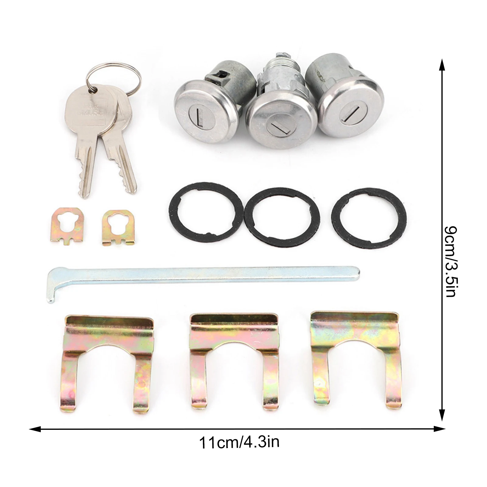 الباب الجذع مفتاح اكسسوارات السيارات الباب الجذع مفتاح عدة Cutlass مجموعة غلق صندوق الباب مفتاح عدة 654394765282 استبدال يناسب شيفيل #6