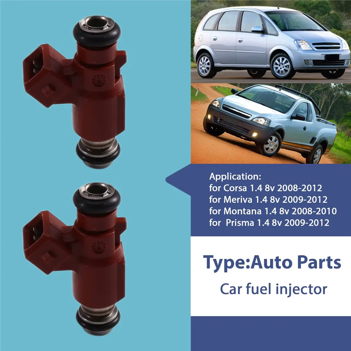 #11Q Automotive Parts & Accessories,4PCS Fuel Injectors for Chevrolet Corsa Meriva Montana Prisma 1.4 8V (ABS+Metal)