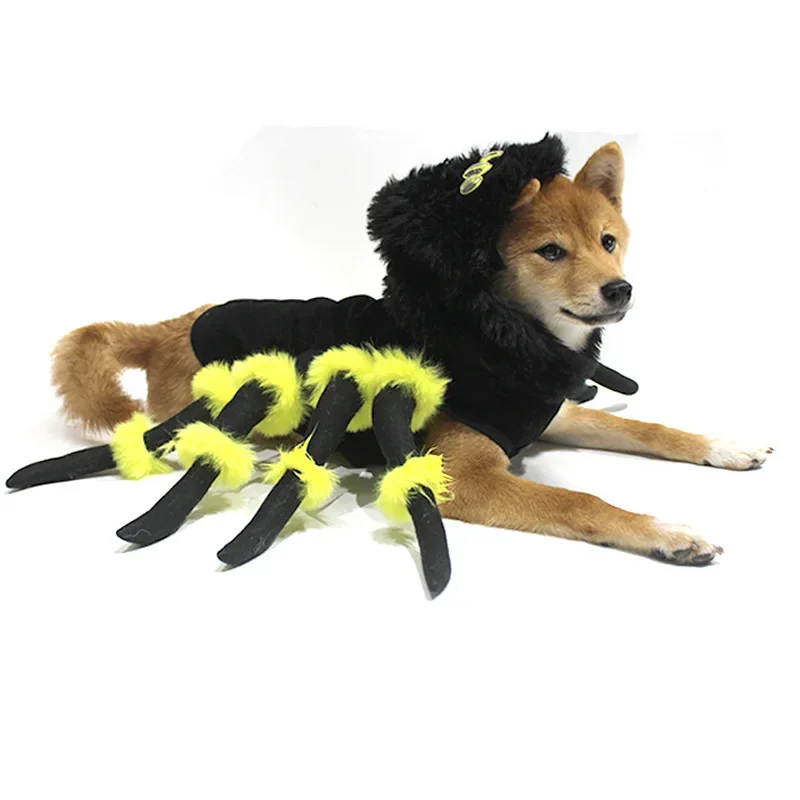 Dog Cat Spider Costumes Pet Halloween Cosplay Dress Funny Spider Costume for Dogs