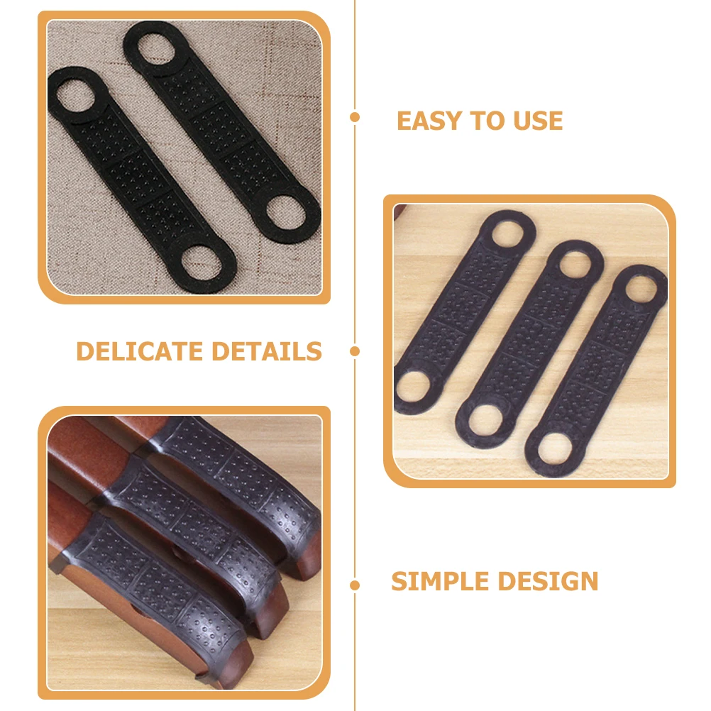 

60pcs Black Anti-slip Hanger Strips Silicone Grip Clothes Rack Home Closet Supplies Reusable Non-slip Accessories