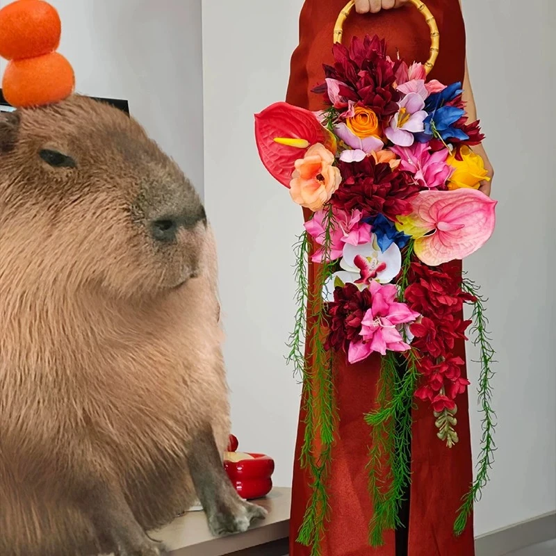 For Artificial Wedding Bouquet, Chinese Style Handheld Flower for Engagement & Friends