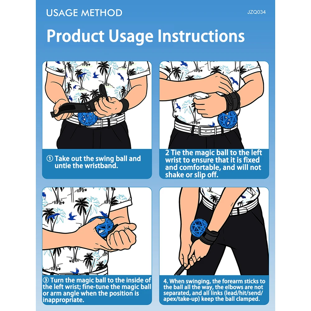 PGM Tragbarer Golf-Schwungtrainer, Golf-Schwunghaltungskorrektor, Trainingshilfe, Bälle, verstellbare Handgelenksmanschette, Golf-Trainingsball – Detail 10